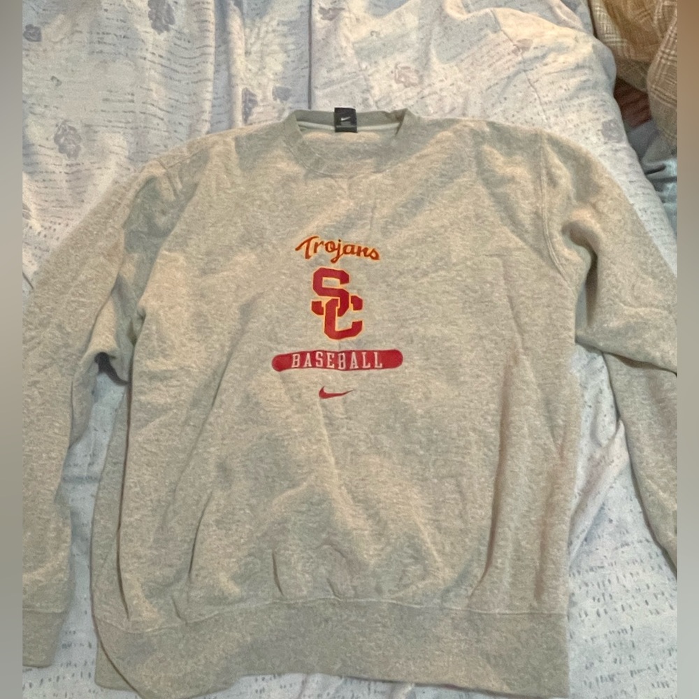 Vintage USC Trojans Nike Baseball Team Issued Xl Crew Sweatshirt